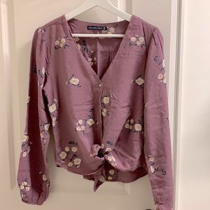 Abercrombie front tie top
